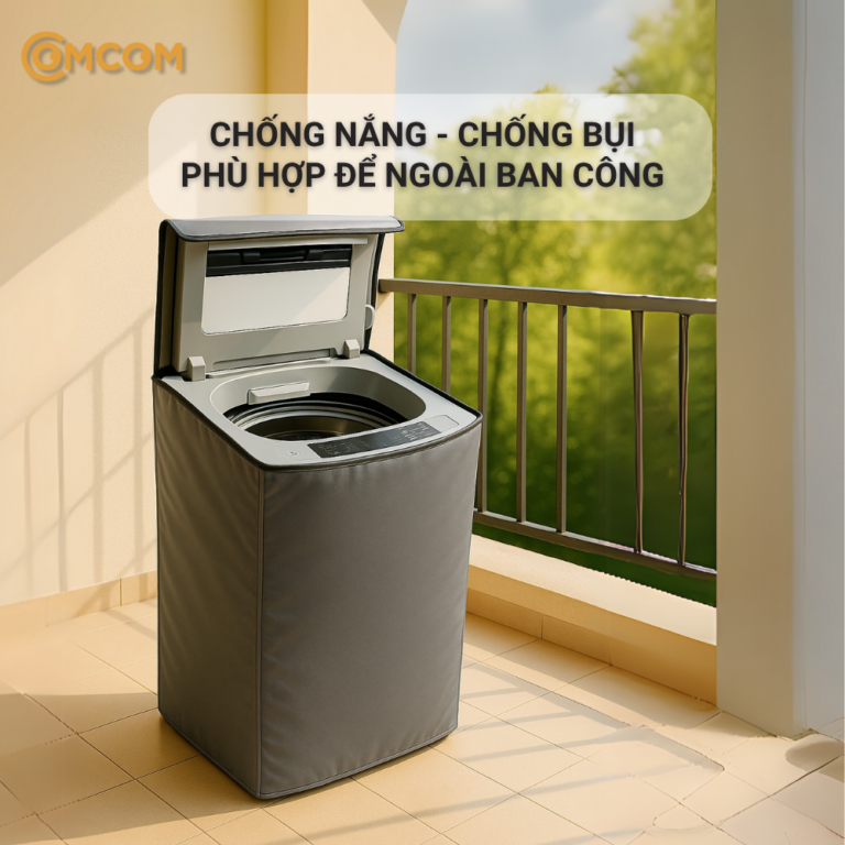 Áo Trùm Máy Giặt Vải Dù – Bền Đẹp 3 Năm, Bảo Vệ Máy Tối Ưu