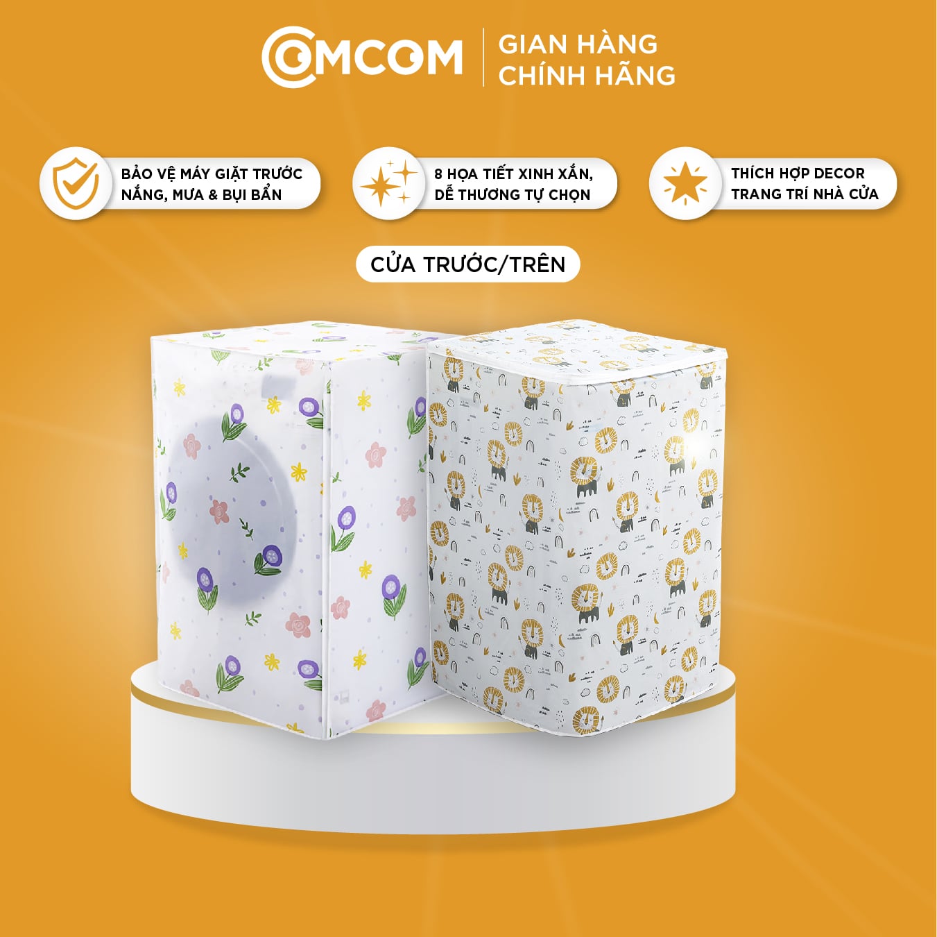Áo trùm máy giặt chống thấm chống bụi COMCOM