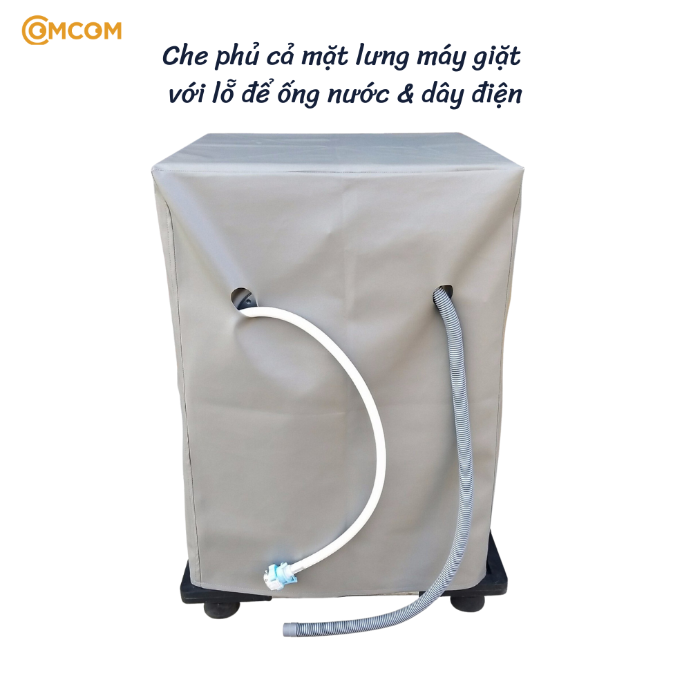 Áo trùm máy giặt cửa trước vải da cao cấp