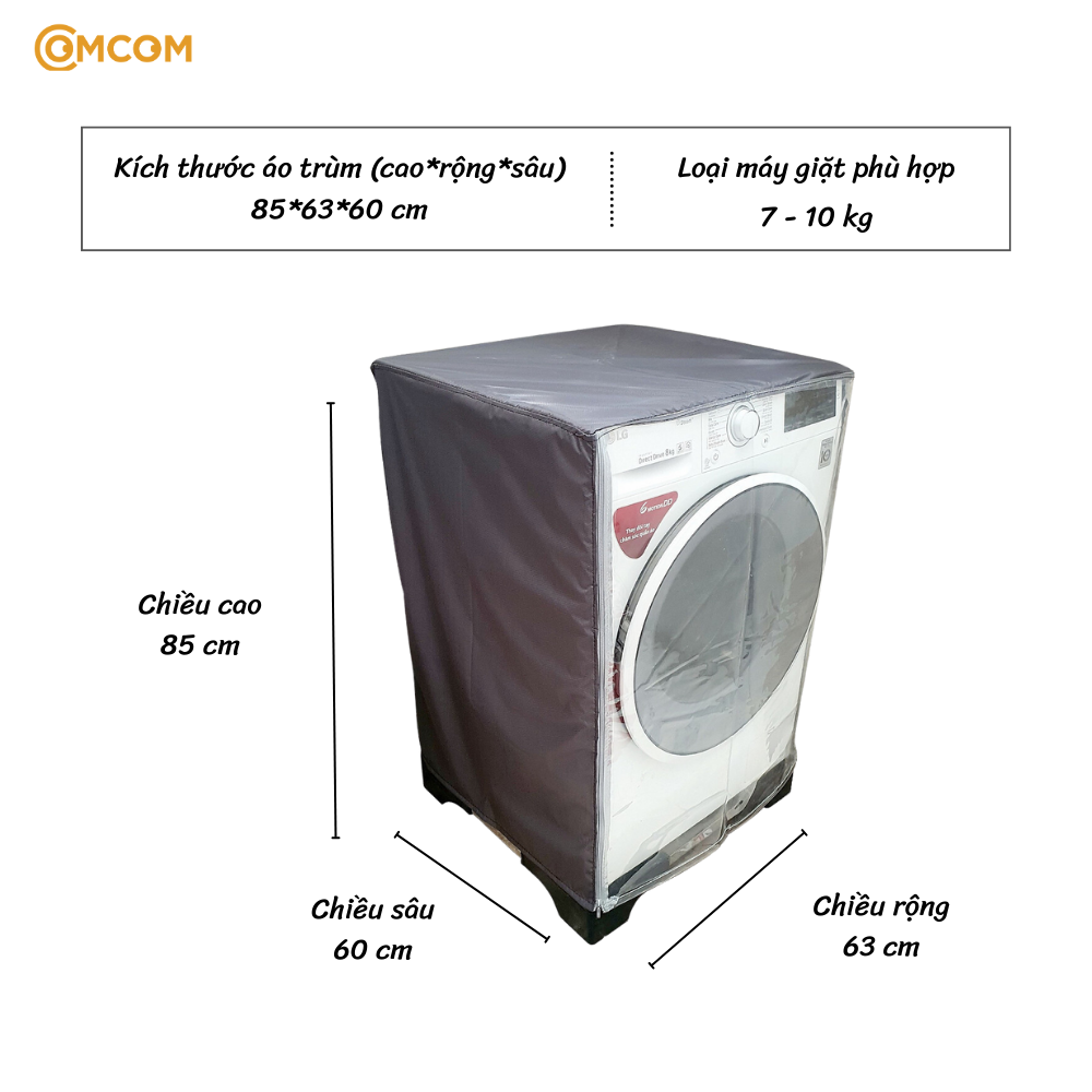 Áo trùm máy giặt vải bạt cao cấp